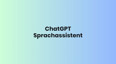chatgpt sprachassistent